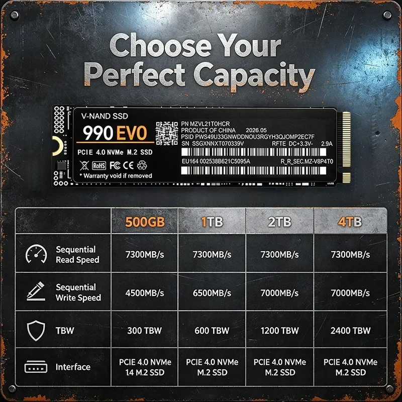Original 990 EVO NVMe M.2 2280 - M.2 Nvme 4Tb Pcie 4.0 Ssd ulasan dan harga