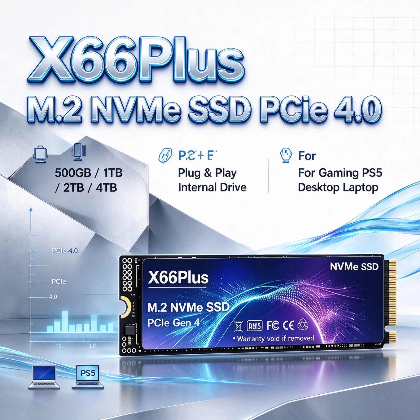 NVMe M.2 SSD PCIe 4.0 X66Plus  - M.2 Nvme 4Tb Pcie 4.0 Ssd ulasan dan harga
