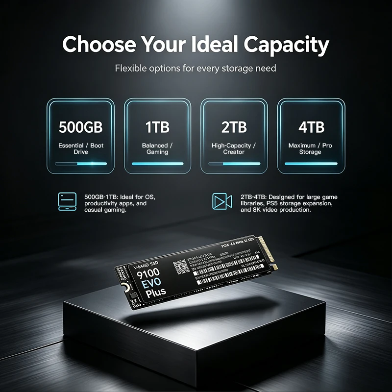 9100 EVO PLUS M.2 NVMe SSD – L - M.2 Nvme 4Tb Pcie 4.0 Ssd ulasan dan harga