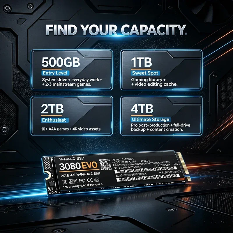 3080 EVO 1TB 2TB 4TB M.2 NVMe  - M.2 Nvme 4Tb Pcie 4.0 Ssd ulasan dan harga