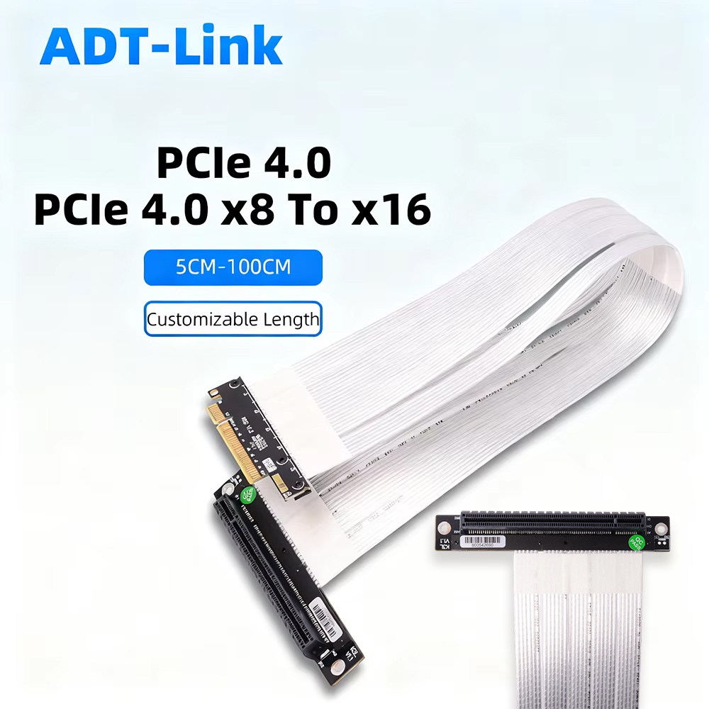 ADT-Link PCIE 4.0 / 3.0 X8 To  - Pcie 4.0 X16 Riser Cable 90 Degree ulasan dan harga