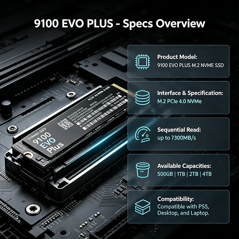 9100 EVO PLUS M.2 NVMe SSD Loa - M.2 Nvme 4Tb Pcie 4.0 Ssd ulasan dan harga